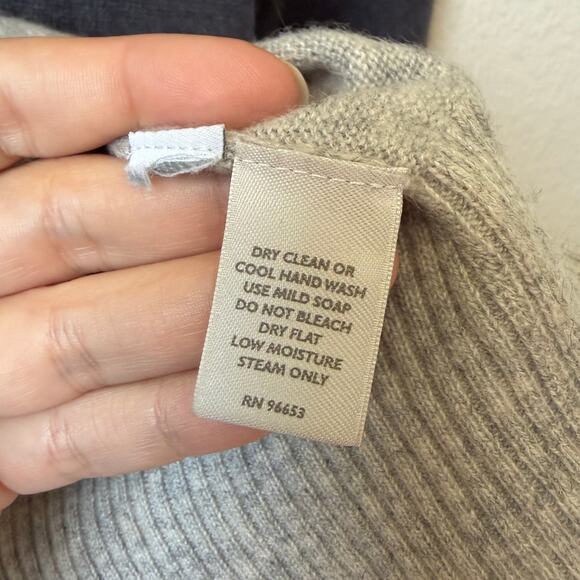 Christopher Fischer Black Gray Cashmere Dip Dye Raglan Sweater Size M - Picture 5 of 5